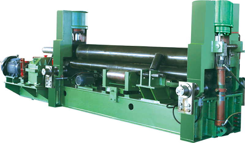 Three-cylindro laminam tendentes machinam